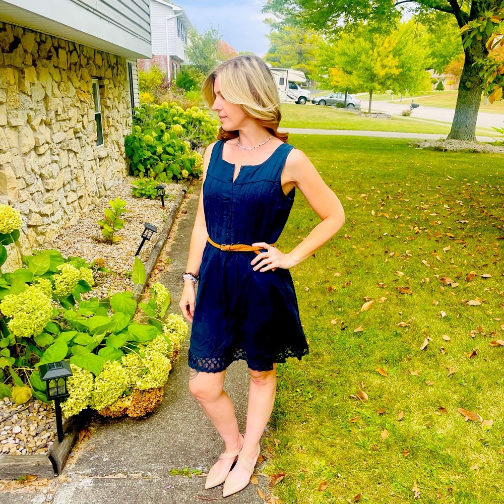 Elegant Navy Blue Dress